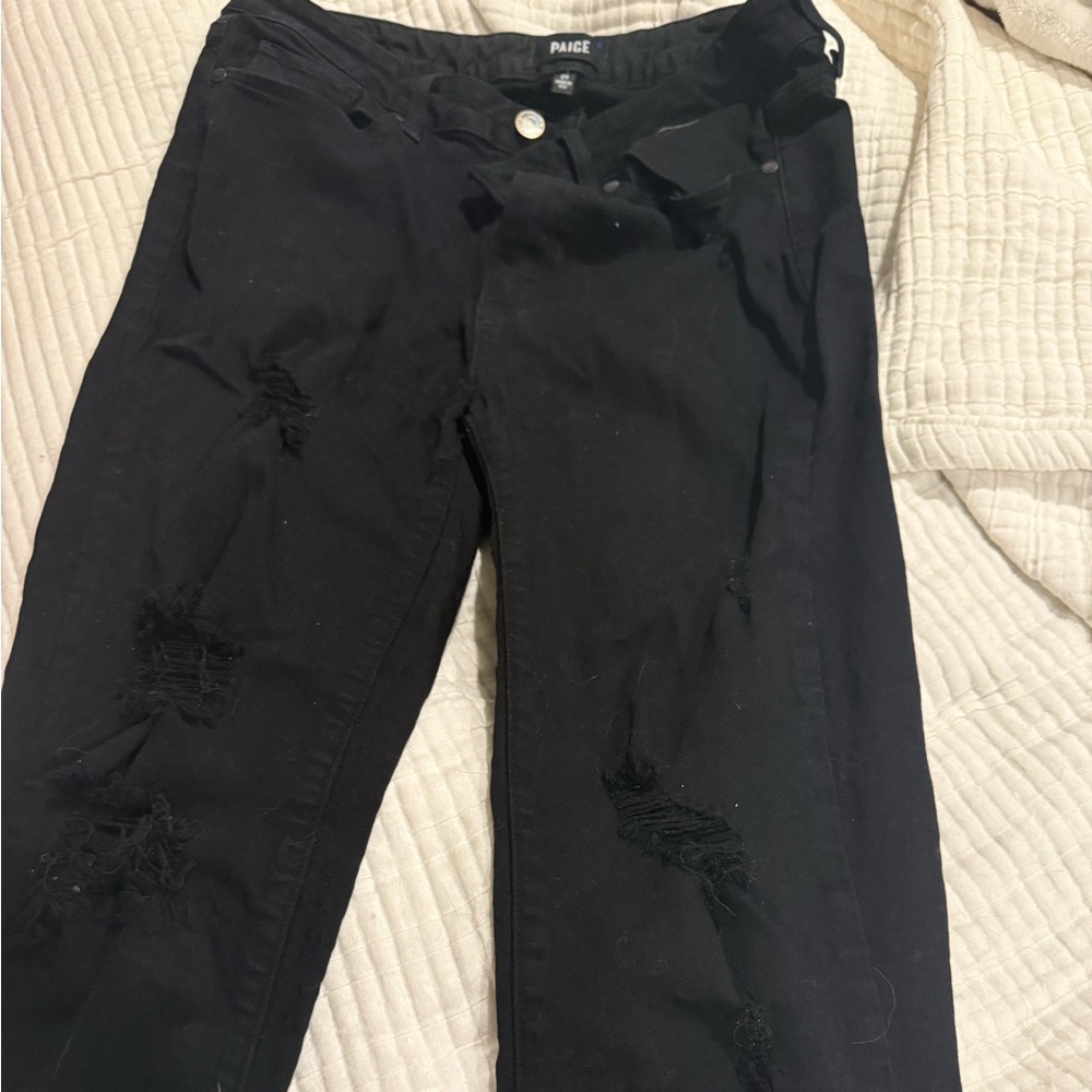 Black Distressed PAIGE Jeans